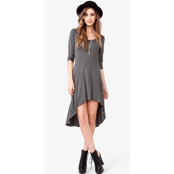 Cotton Dress High-Low - Picture 2 of 5